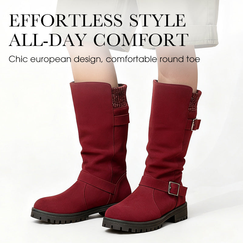 CozyCuff – Women's Slouchy Mid-Calf Boots