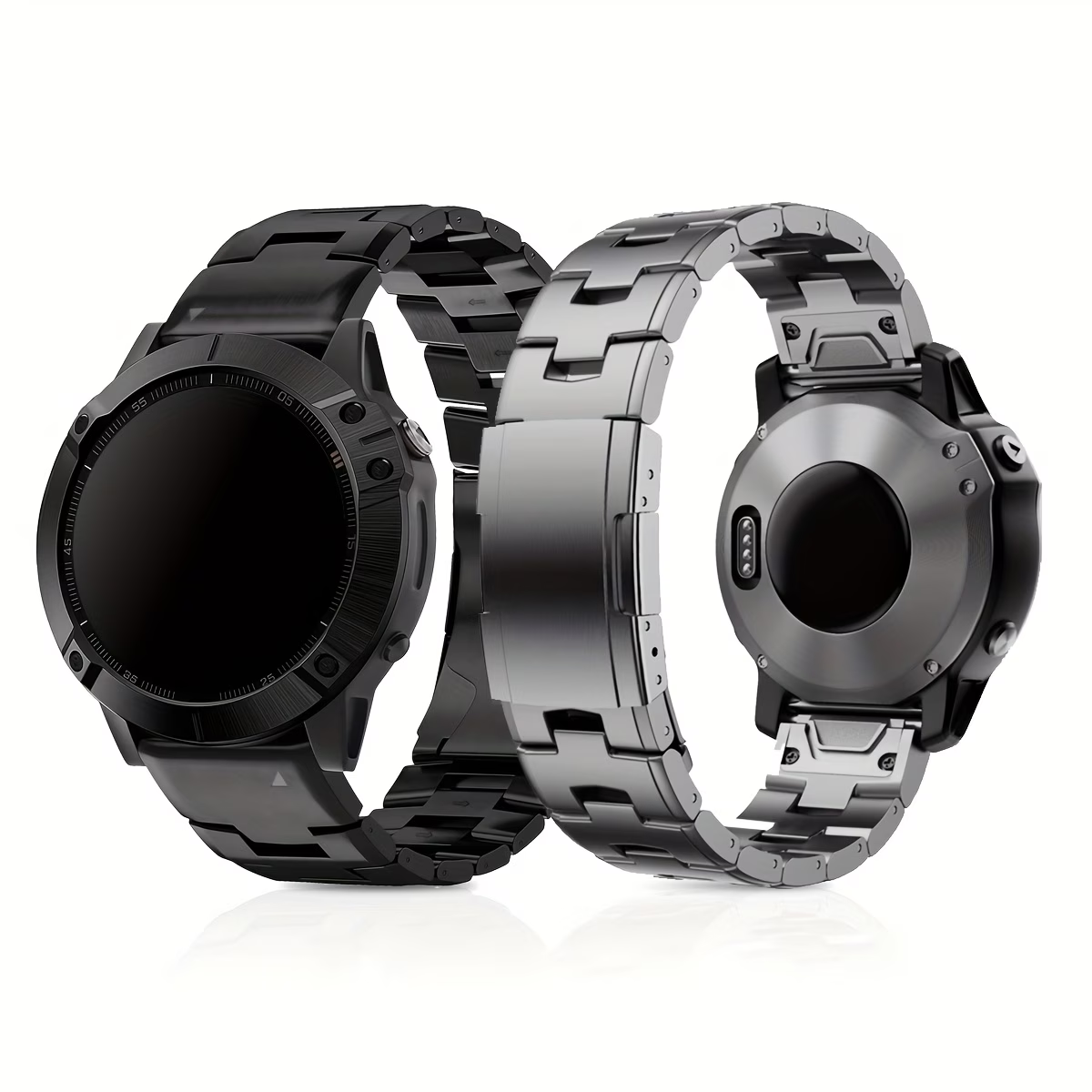 TitanLink – Luxe Titanium Link Band for Garmin QuickFit 22/26mm