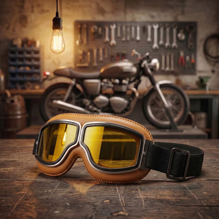 🔥 RetroRide – OTG Vintage Motorcycle Goggles (Fits Over Glasses)