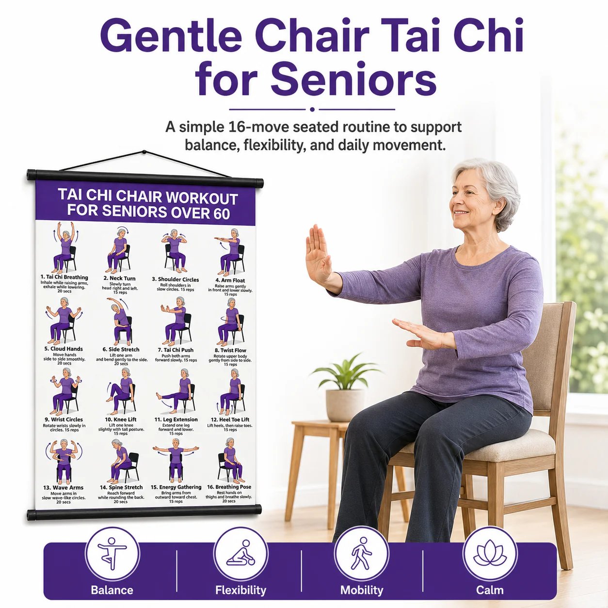 ChairFlow – Illustrated Chair Tai Chi and Yoga Charts