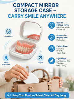InstantSmile – DIY Temporary Denture Kit with Mirror Storage Case