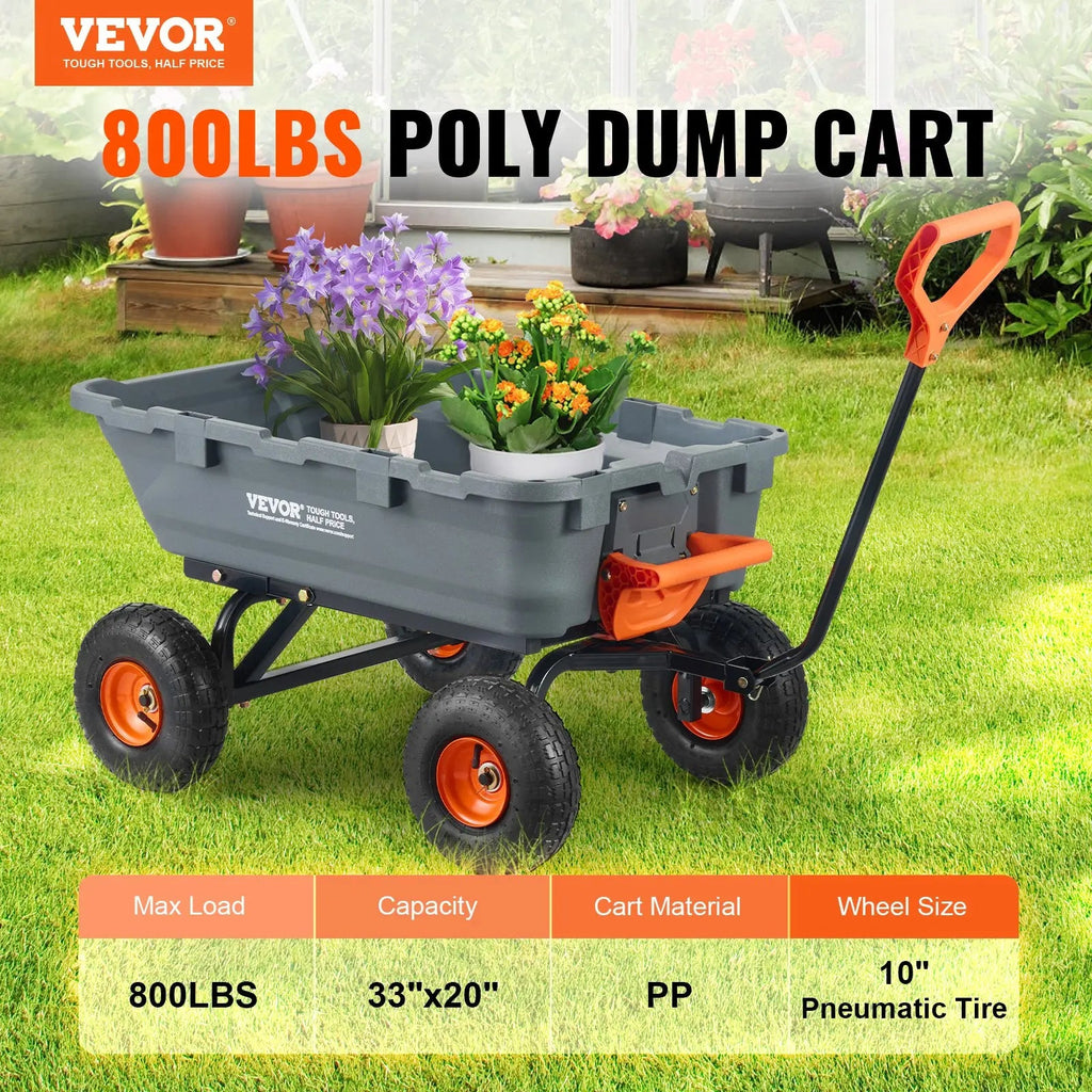 HaulMate – Heavy-Duty Poly Garden Dump Cart