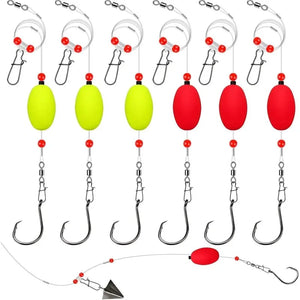 ⭐🎣 SurfSnare – Pre-Tied Saltwater Fish Finder Surf Fishing Rigs (6 Pack)
