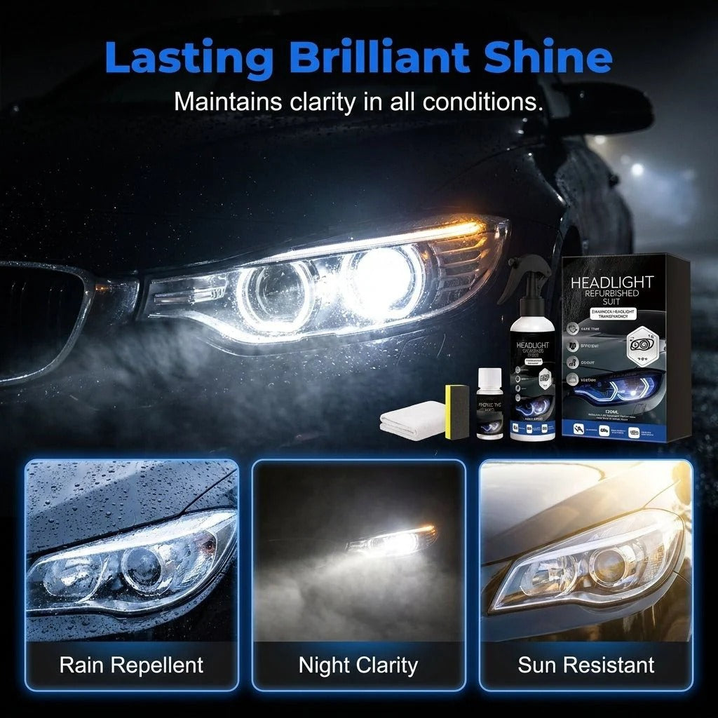 ClearBeam Headlight Restorer – Oxidation & Yellowing Removal Polish Kit