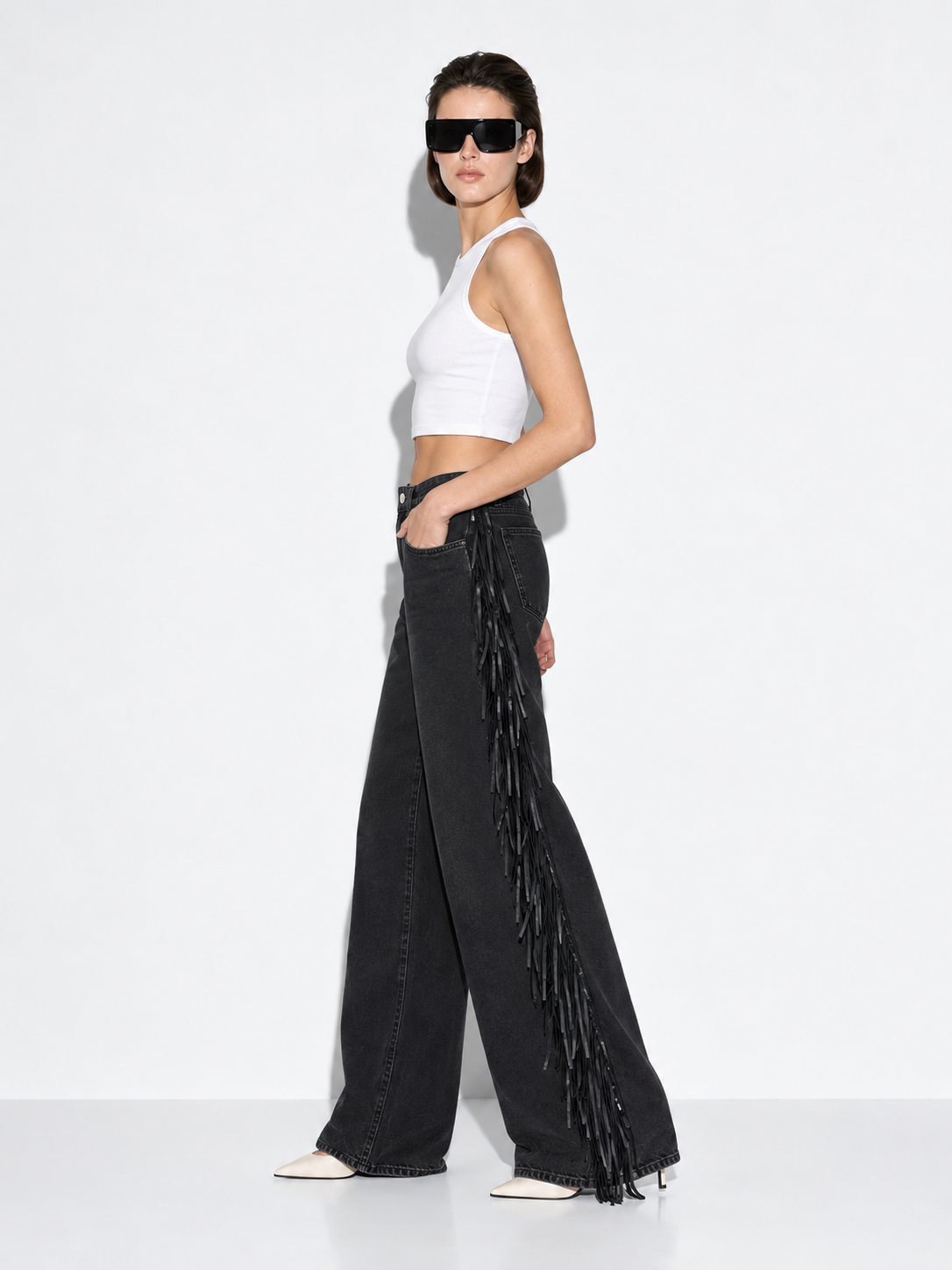 FringeStride – Wide-Leg Jeans