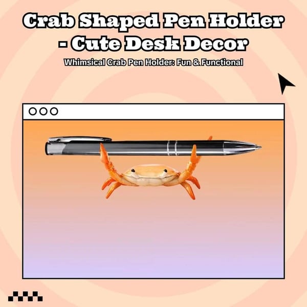 🤣 Funny Hot Sale - 🦀 Cute crab-shaped pen holder