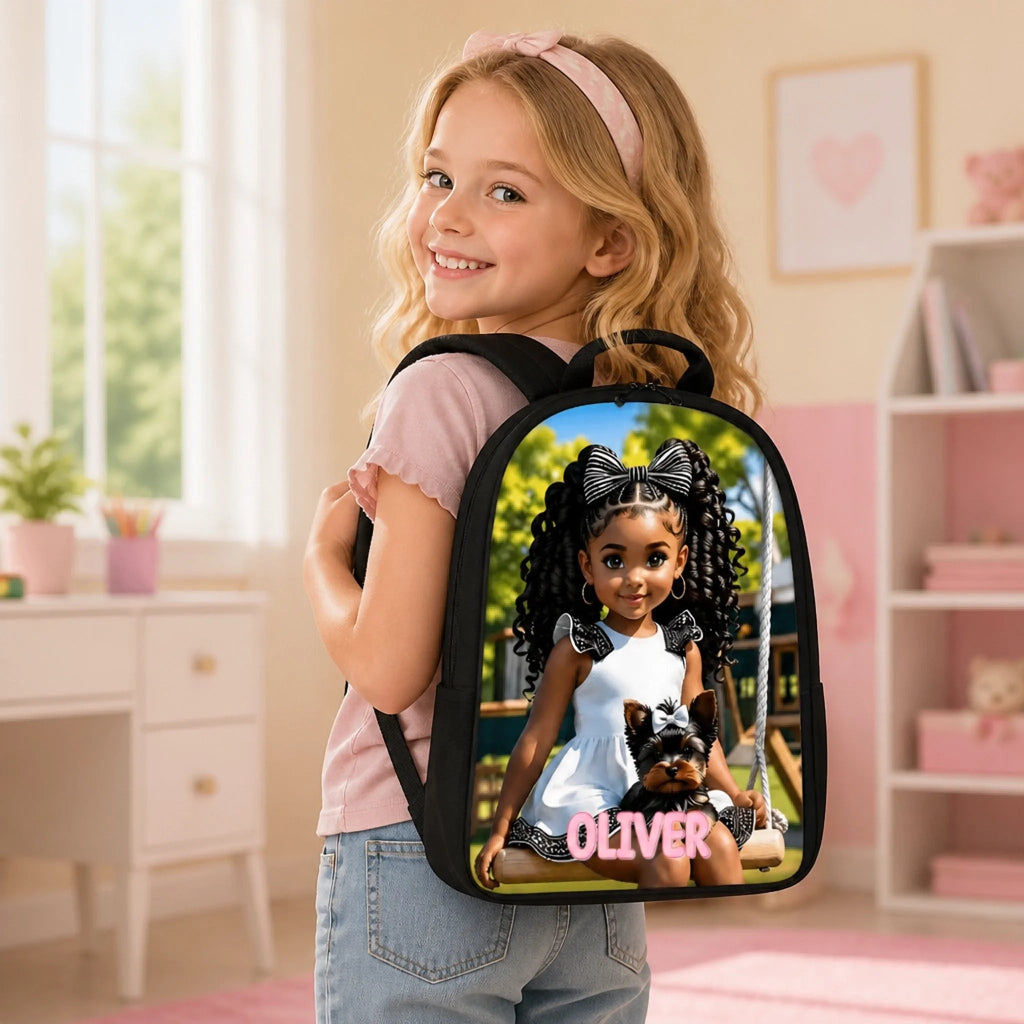CrownPack – Personalized Afro Art Kids Backpack With Custom Name