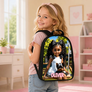 CrownPack – Personalized Afro Art Kids Backpack With Custom Name