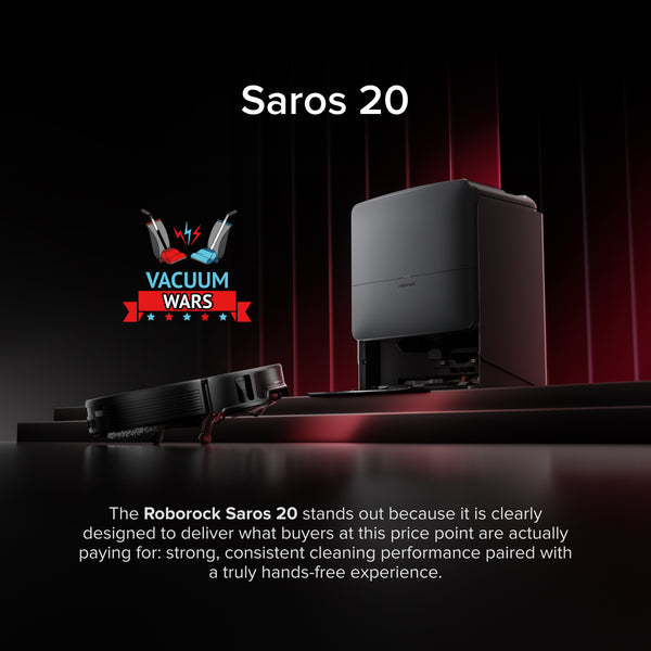 Roborock Saros 20 – AdaptiLift™ Chassis 3.0 for Smooth Threshold Crossing, Powered by 36,000 Pa Suction