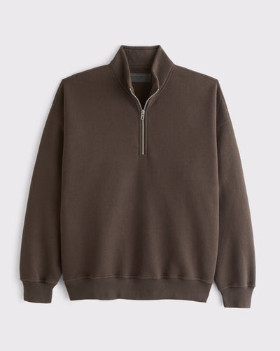 VarsityStitch – Retro Wool Felt Letter Quarter-Zip Sweatshirt