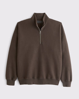 VarsityStitch – Retro Wool Felt Letter Quarter-Zip Sweatshirt