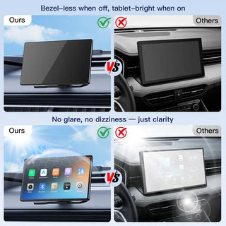DashLink – 9" Wireless CarPlay & Android Auto Portable Touchscreen with GPS, Mirror Link, Voice Control & Rearview Camera Support