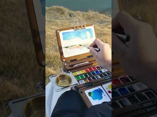 PleinAirKit – Portable Empty 24-Well Watercolor Palette Set