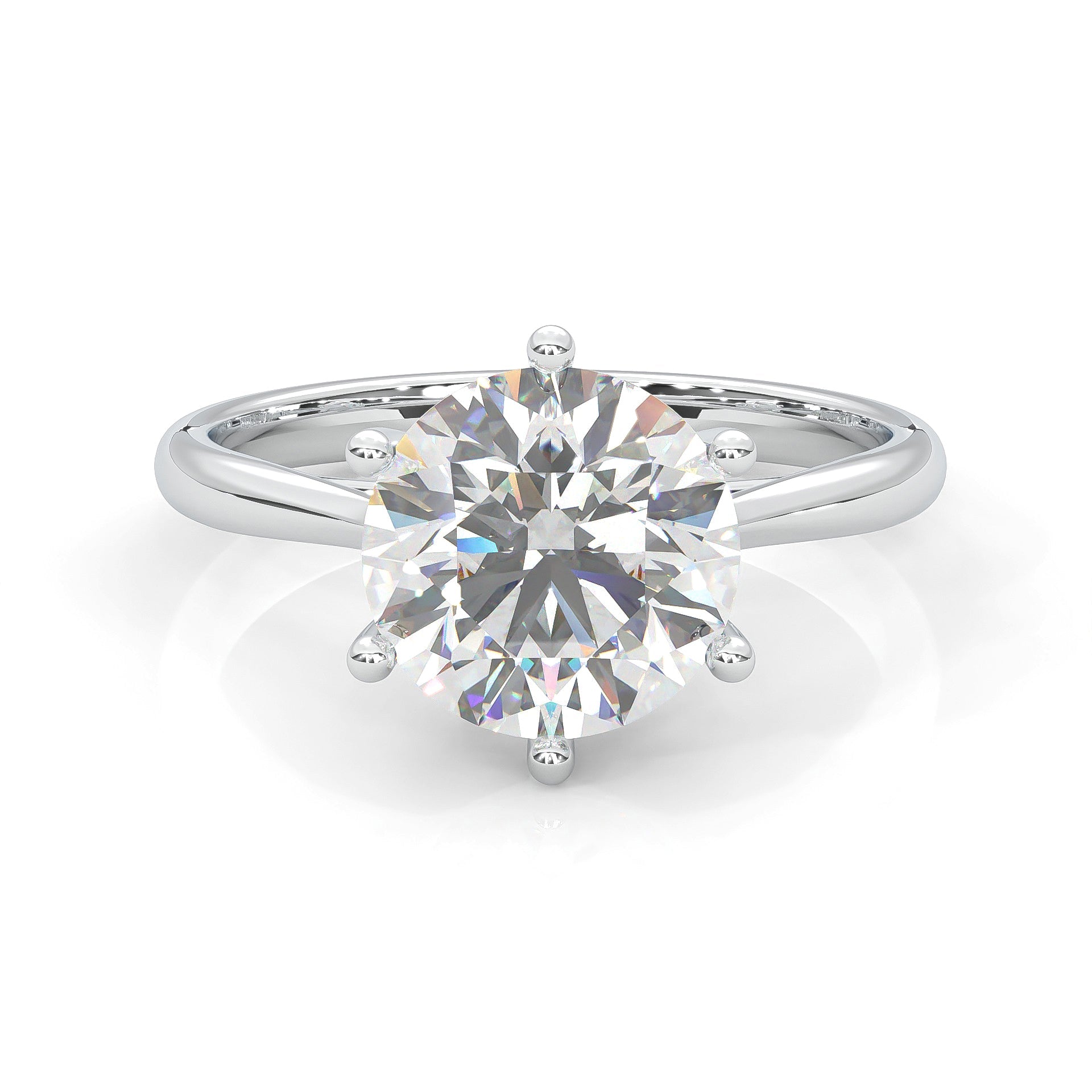 EverBrill – Six-Prong Moissanite Solitaire Ring