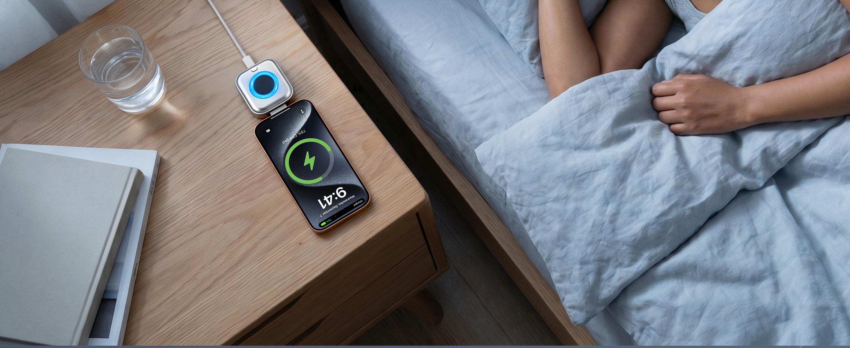 140W Type-C Physical-Disconnect Battery Guard Power Bank - Chargeable Mobile Protection Device with Auto-Eject, Smart Auto-Stop, Anti-Overcharge Tech, Green Light, High Compatibility for Safe Overnight Use, Digital