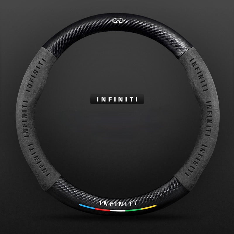 SuedeGrip – Carbon Fiber Suede Steering Wheel Cover, Anti-Slip & Wear-Resistant