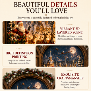 🎄NorthPoleGlow – 3D Lighted Christmas Window Wall Decor🎅