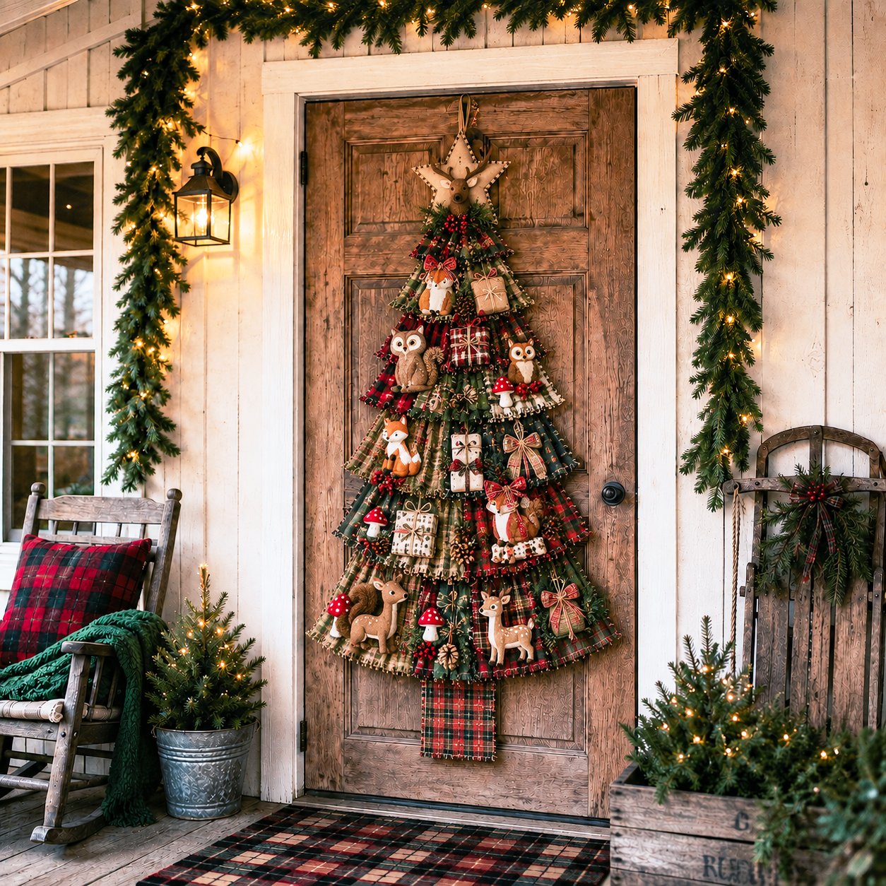 PatchworkWelcome – Beginner-Friendly Oversized DIY Tree Door Hanging Kit