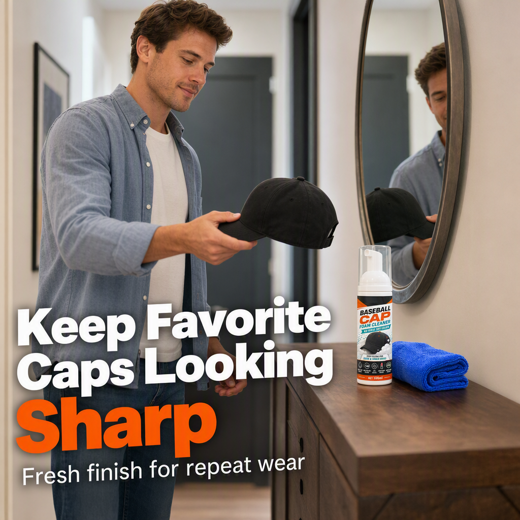 CapRevive Foam – No-Rinse Deep-Clean Foam Cleaner for Baseball Caps