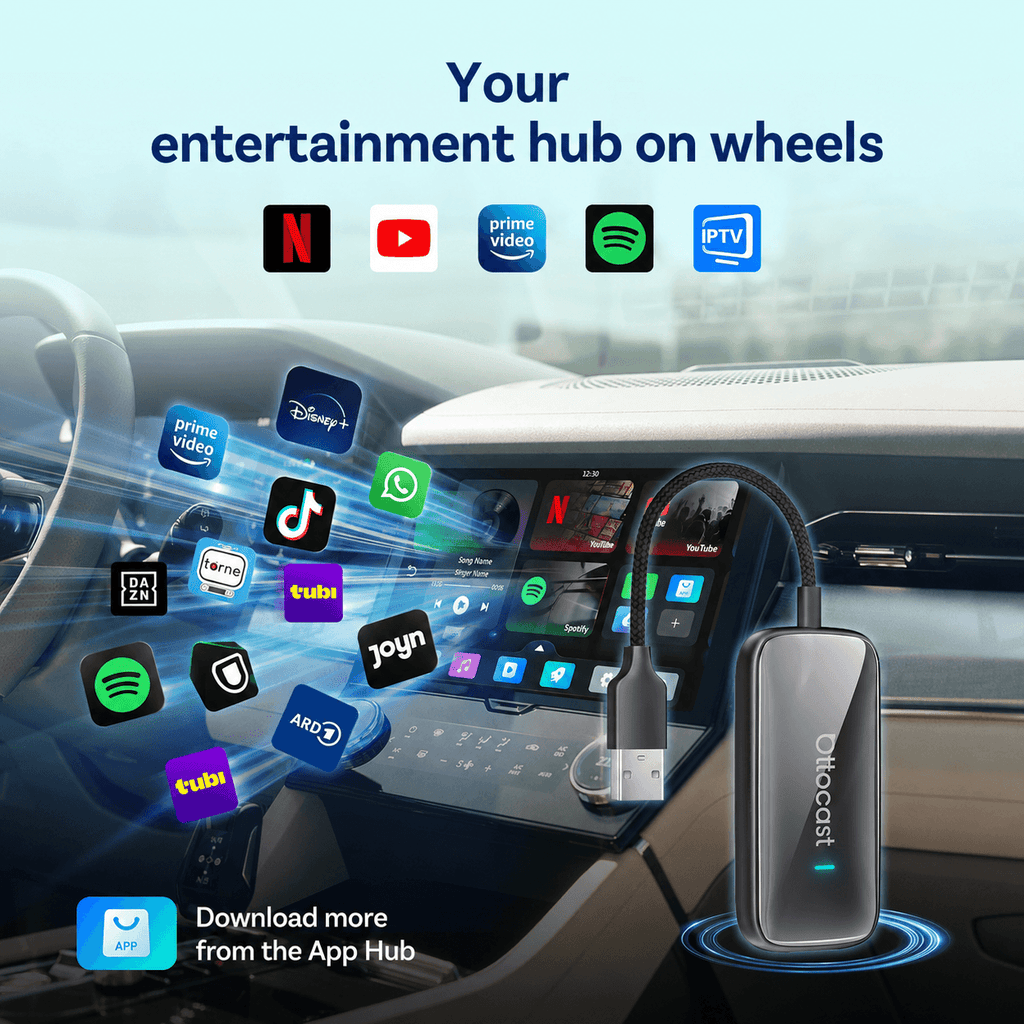 StreamDash – Play2Video Ultra Car Streaming Box with Wireless CarPlay & Android Auto