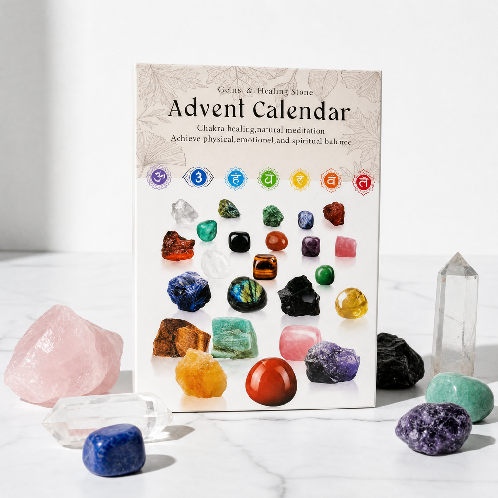 StoneAdvent – ❤100% Hand-Carved 💎Crystals Advent Calendar 2026: 24 Days of Chakra Crystals & Healing Stones🔮