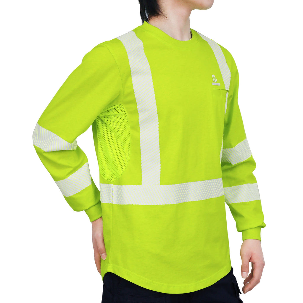 VentShield – 5.5 oz Lightweight Hi-Vis Summer Vented Mesh FR Long Sleeve T-Shirt