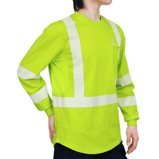 VentShield – 5.5 oz Lightweight Hi-Vis Summer Vented Mesh FR Long Sleeve T-Shirt