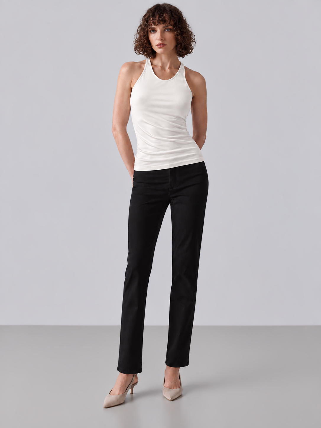 CallidaDrape – Ruched Two-Piece Wrap Top Set with Built-In Bra