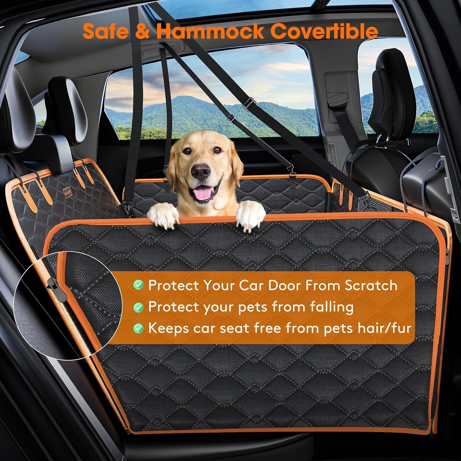 PawDeck – Hard-Bottom Backseat Extender for Dogs