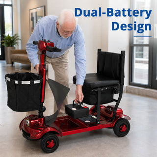TravelGlide – Airline-Approved Lightweight Foldable Mobility Scooter, 300 lb Capacity