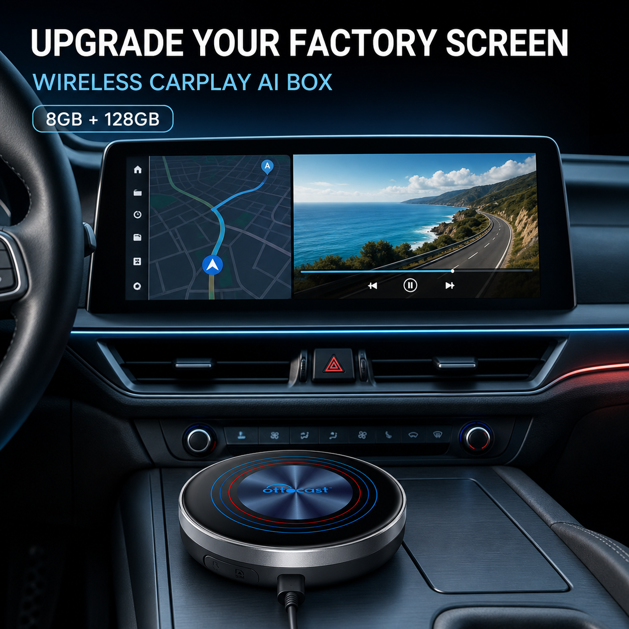 OttoAibox I3 – Wireless CarPlay AI Box