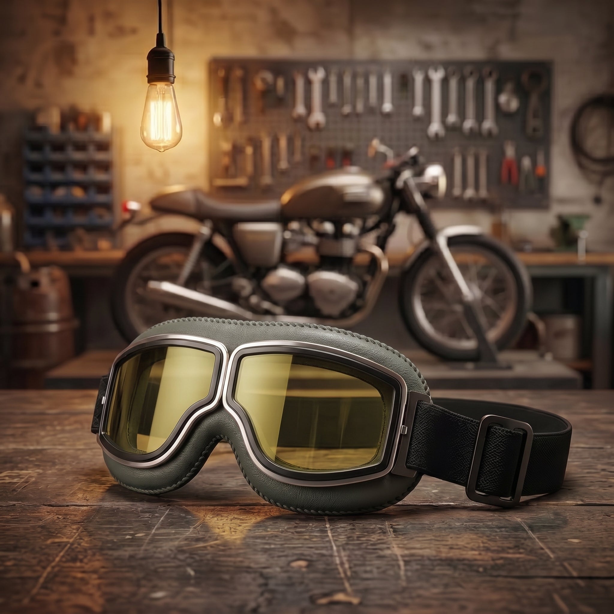 🔥 RetroRide – OTG Vintage Motorcycle Goggles (Fits Over Glasses)