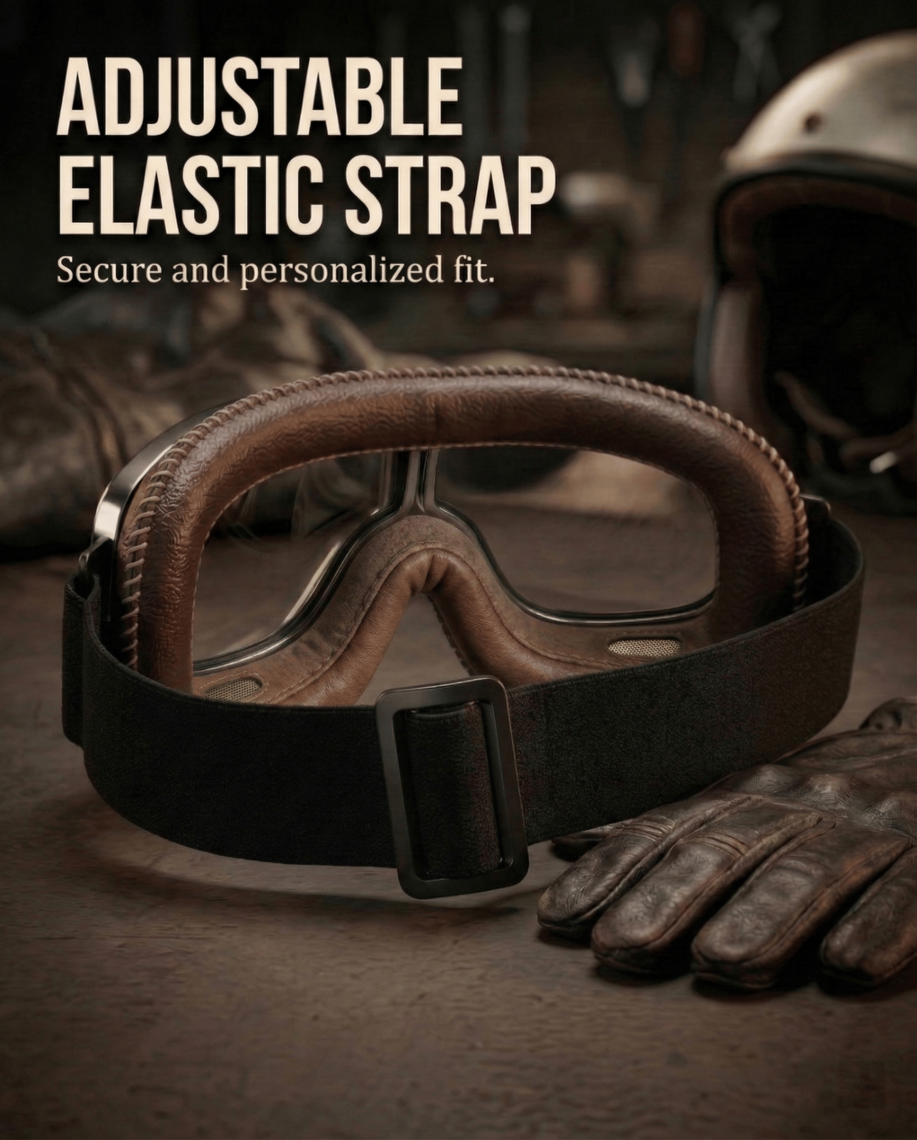 🔥 RetroRide – OTG Vintage Motorcycle Goggles (Fits Over Glasses)