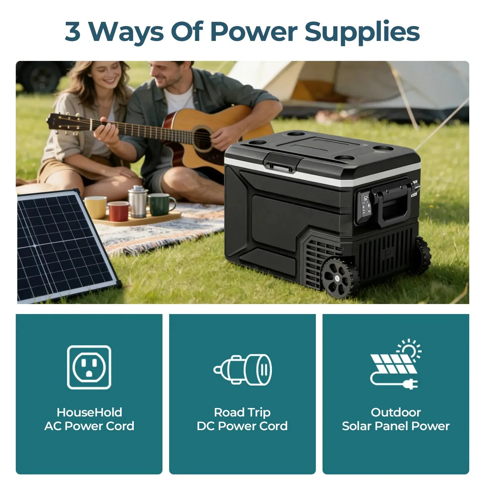 FrostRover – Portable 12V/24V Car Refrigerator Freezer, 42/53/68 Quart