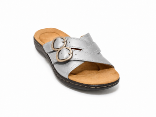 SoftStride – Women’s Leather Slide Sandals for All-Day Comfort