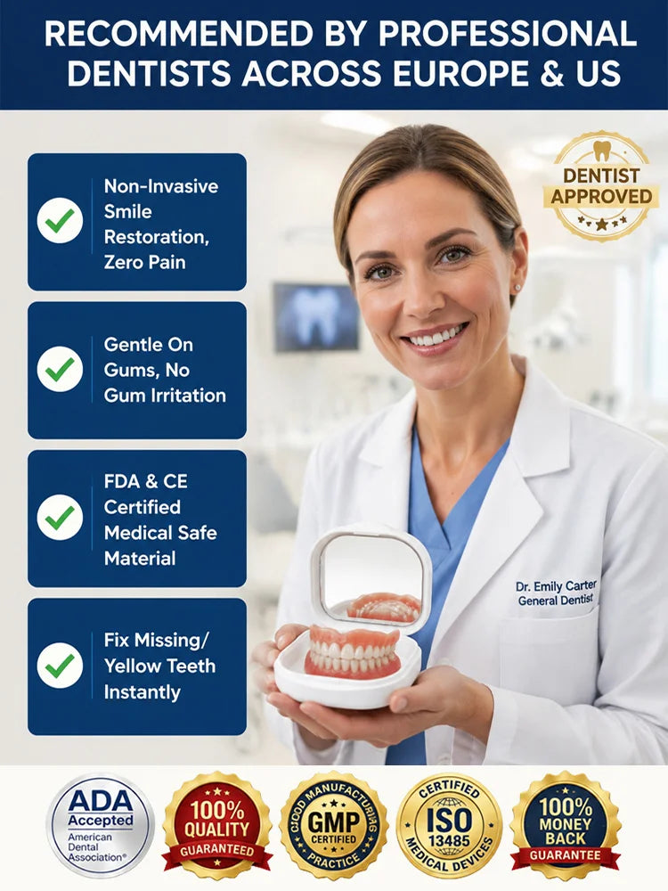 InstantSmile – DIY Temporary Denture Kit with Mirror Storage Case