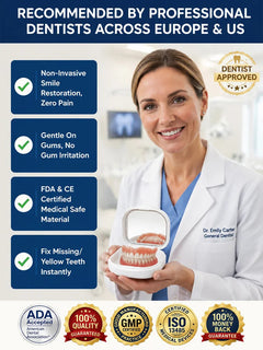 InstantSmile – DIY Temporary Denture Kit with Mirror Storage Case