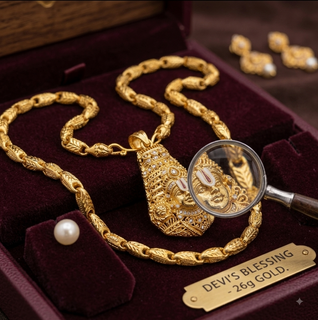 BalajiGrace – Sacred Venkateswara Pendant & Gold-Tone Chain