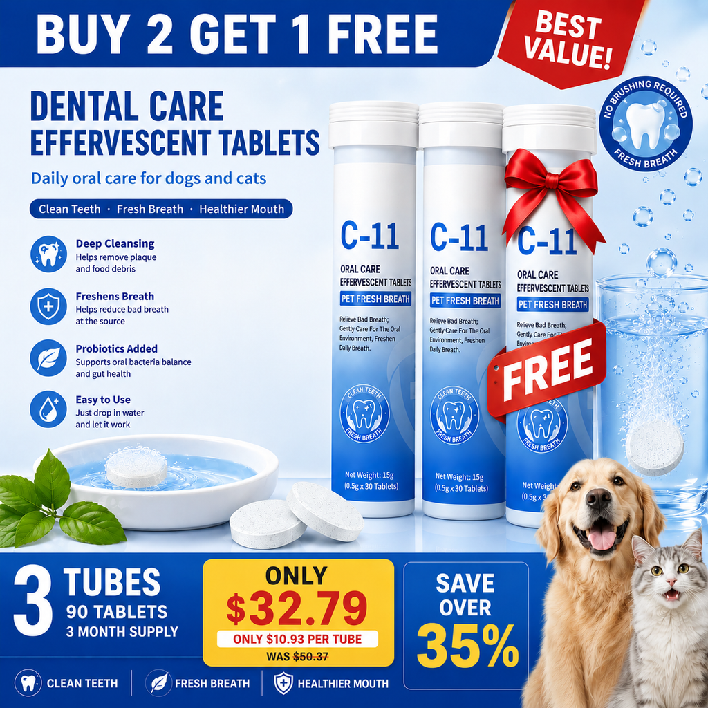 SipSmile – Dental Care Effervescent Tablets for Dogs & Cats