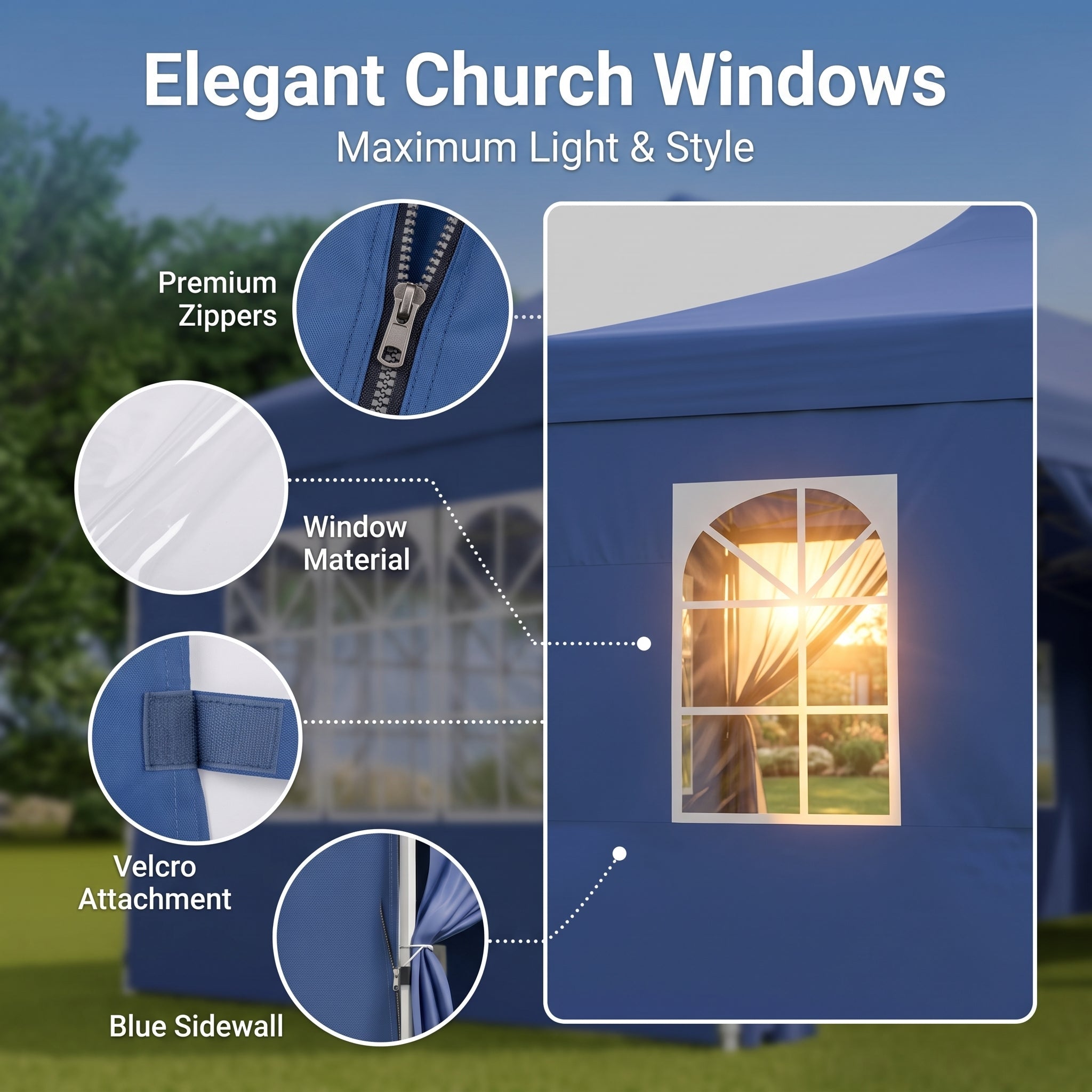 ShadeHaven – Heavy-Duty Pop-Up Canopy Tent with Removable Sidewalls