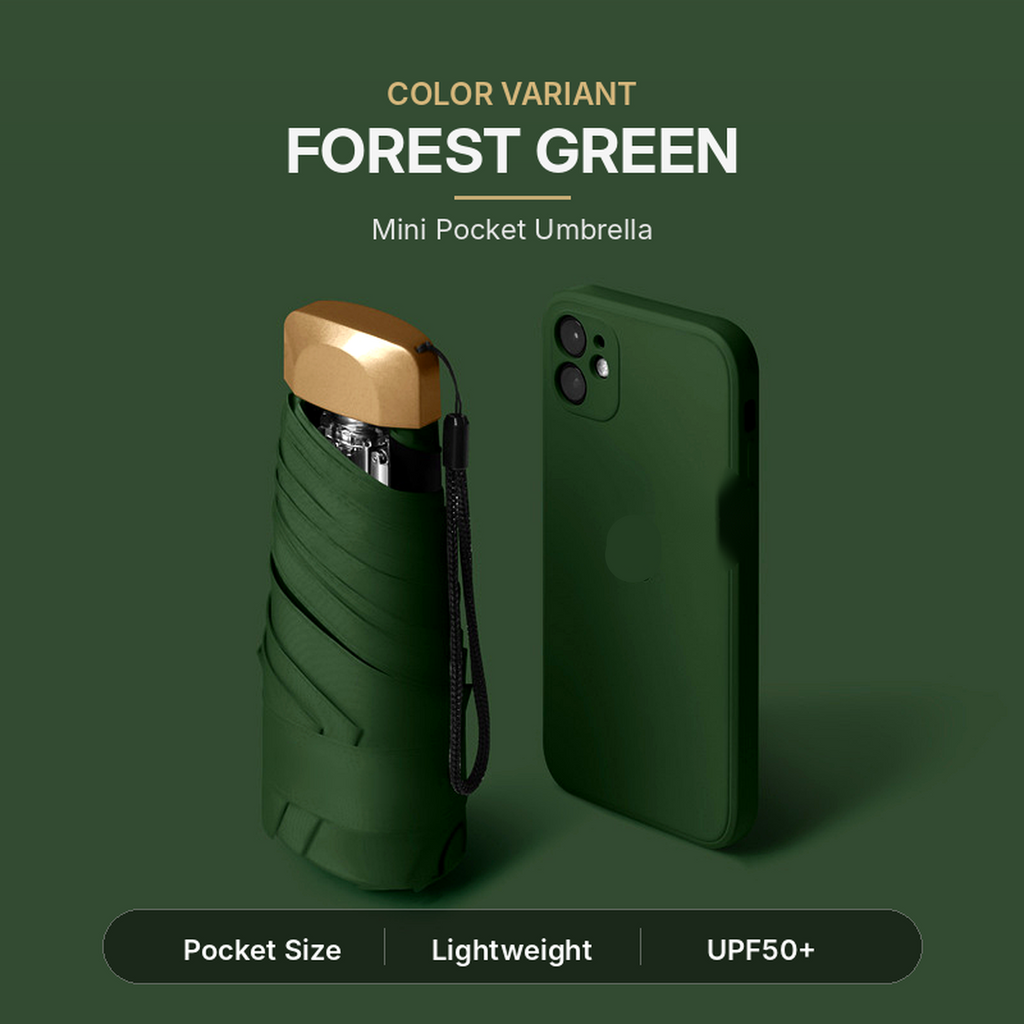 PocketHalo – Mini UV Capsule Umbrella with UPF50+ Sun Protection
