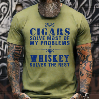 BourbonFix – Cigars Solve Most of My Problems, Bourbon / Whiskey Does the Rest T-Shirt