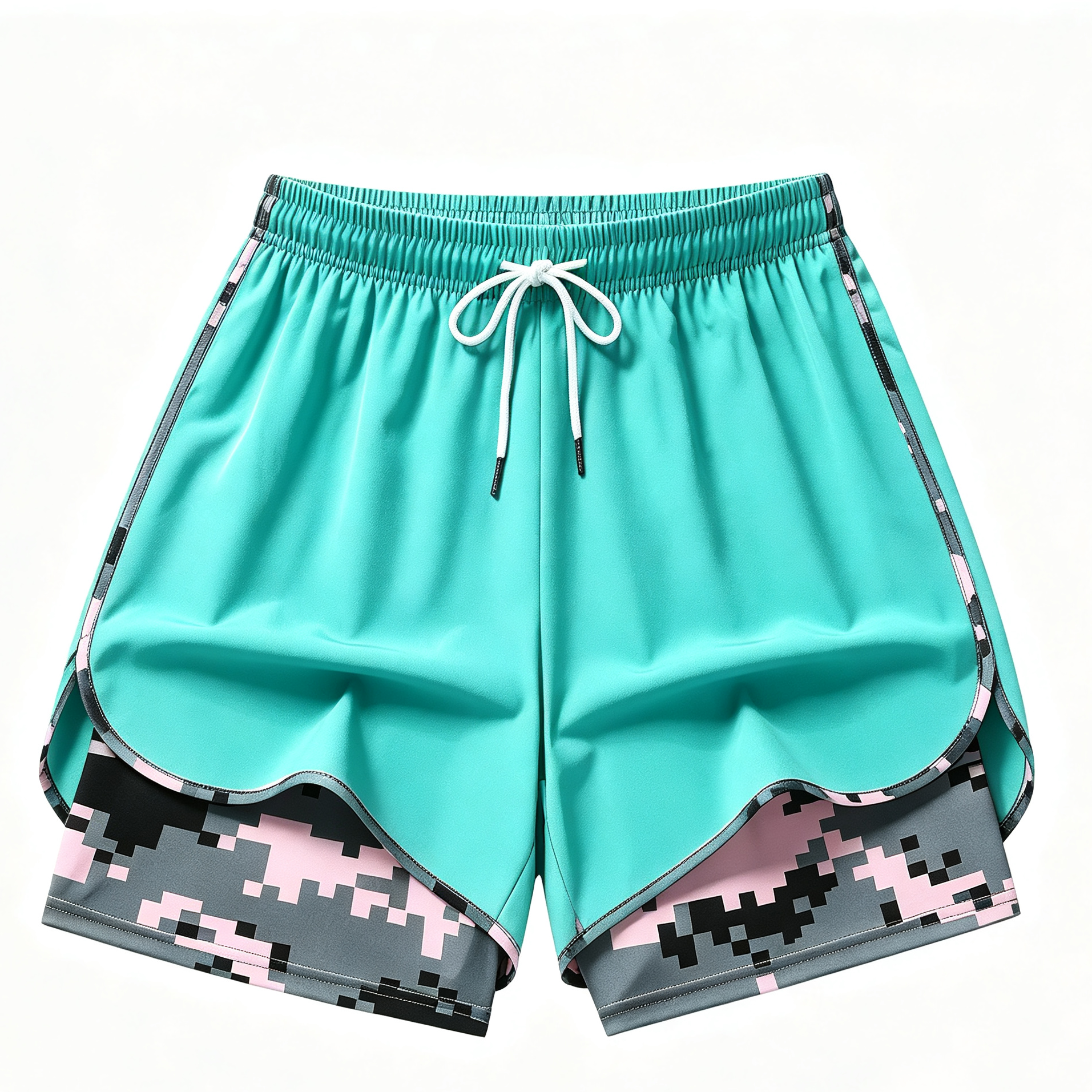 MoveEase – Women’s Double-Layer Athletic Shorts with Pockets