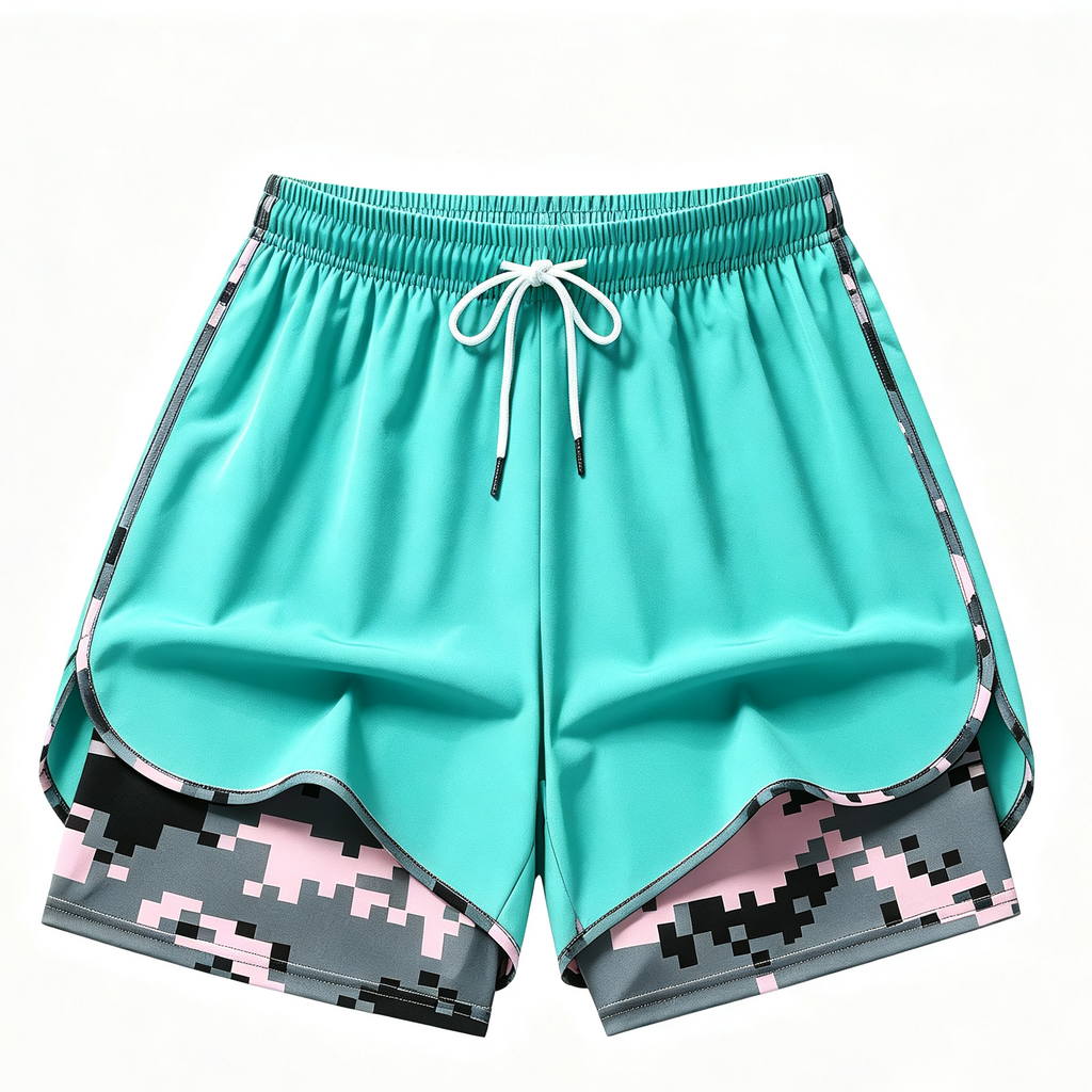 MoveEase – Women’s Double-Layer Athletic Shorts with Pockets