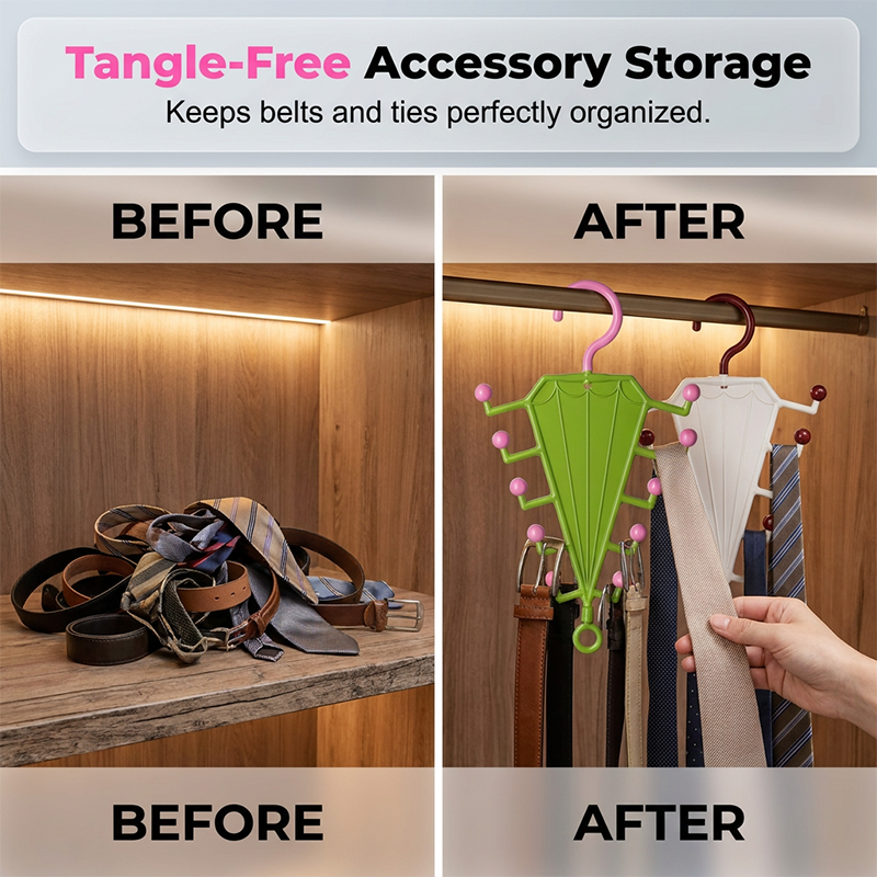 BrellaHang – Multi-Functional V-Shaped Double-Sided Hanger Storage Rack