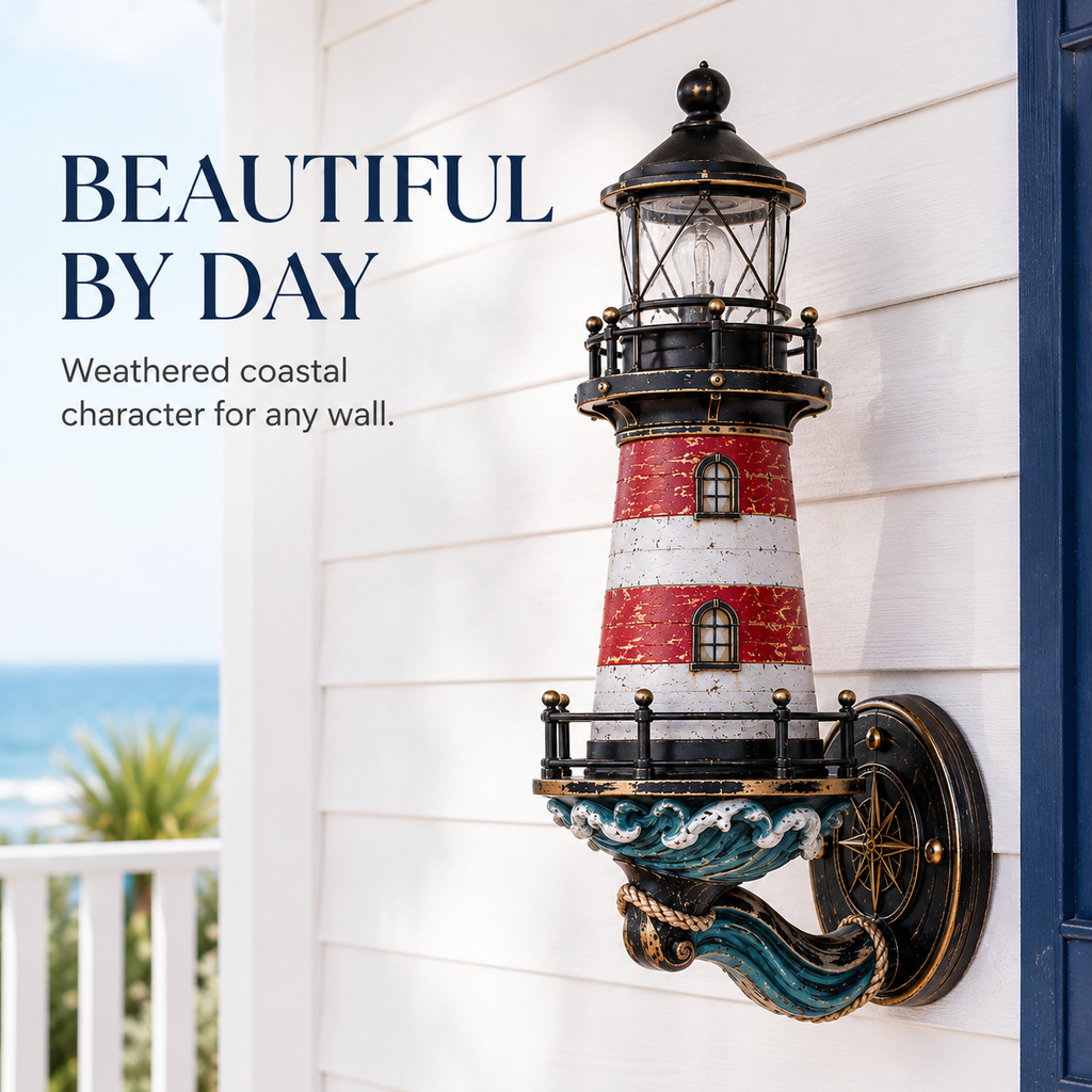 🌊🌊BeaconGlow – Vintage Coastal Lighthouse Wall Light