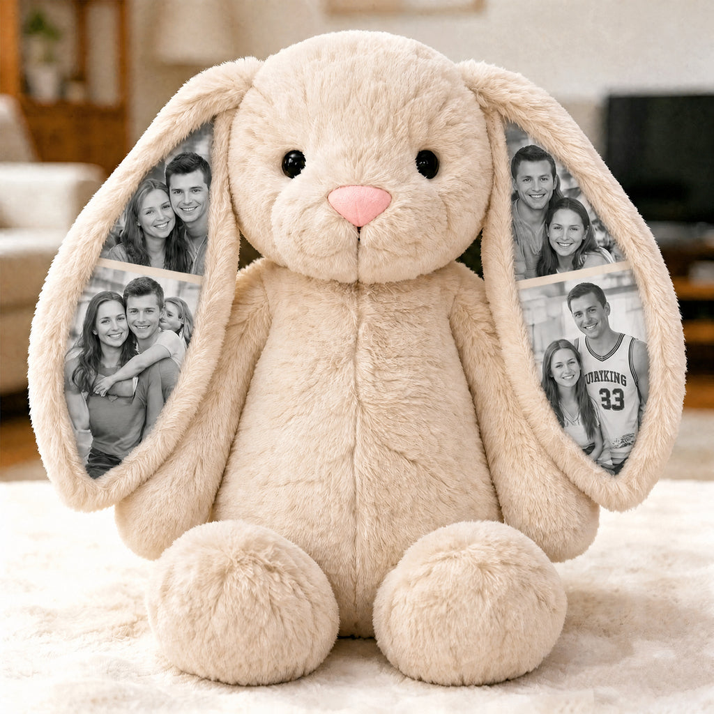 EarMemories Bunny – Custom Photo Plush with Hidden Picture Ears