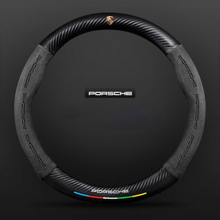 SuedeGrip – Carbon Fiber Suede Steering Wheel Cover, Anti-Slip & Wear-Resistant