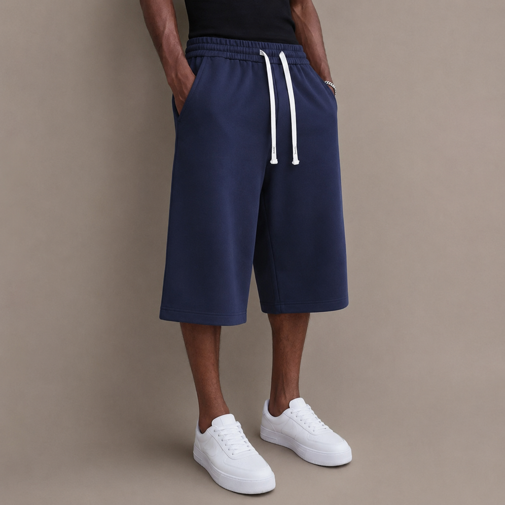 Ultra-Comfort Men’s Loose Over-Knee Casual Shorts