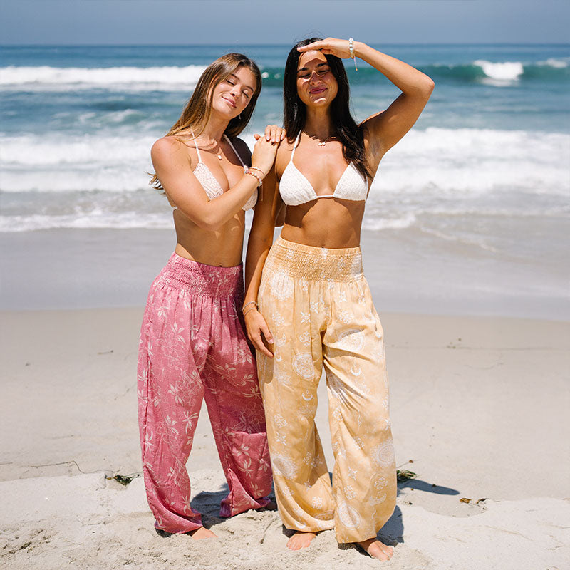 CoralBloom – Buttery-Soft Rayon Harem Pants